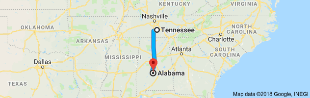 Tennessee to Alaska Auto Transport Route